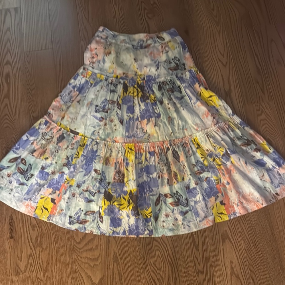 INC Linen Floral Pastel Skirt